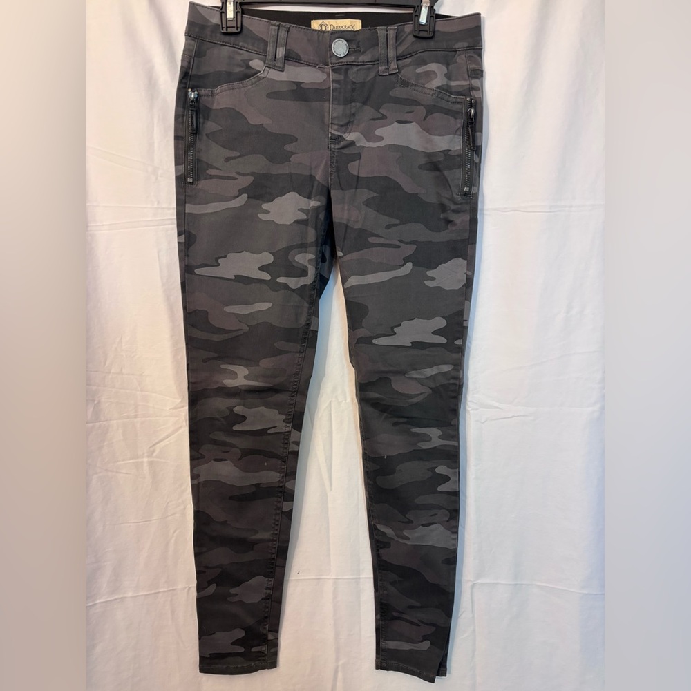 Democracy Women's Camouflage Skinny Jeans - Black & Gray